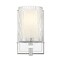Z-Lite Grayson Wall Sconce, 1-Light, 4.75 In.W x 5.75 In.L x 8.25 In.H, Chrome/Clear + Etched Opal 1949-1S-CH - alternate 2
